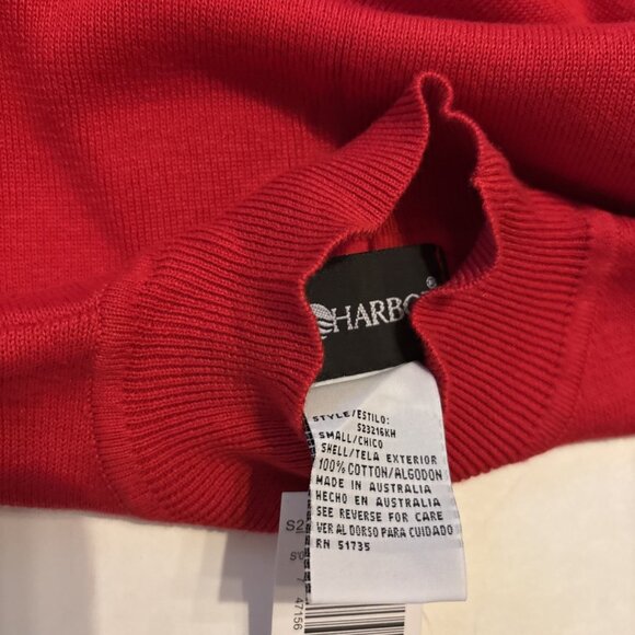 Sag Harbor Red Sleeveless Cotton Sweater Size Small NWT - Picture 3 of 6